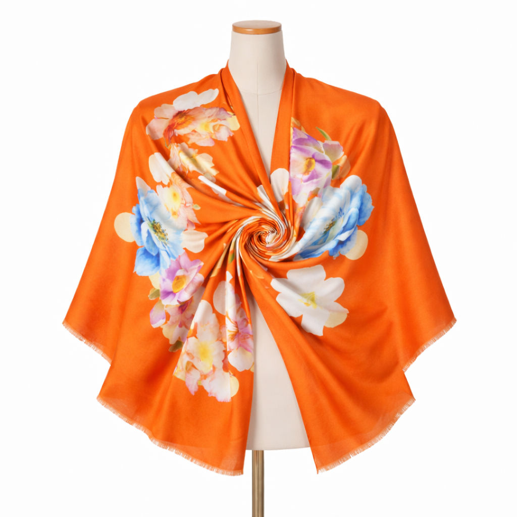 Orange Polka Dot Scarf